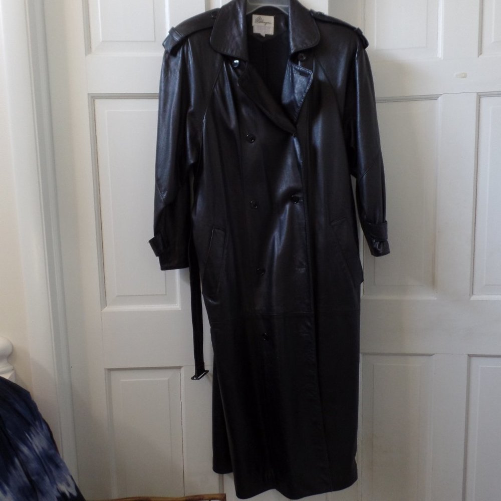 Black Leather Trench Melanzona Bergdorf Goodman